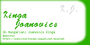 kinga joanovics business card